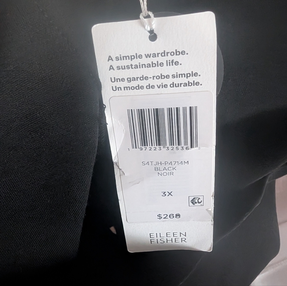 Eileen Fisher | Washable Flex Ponte Pintuck Pant In Black - Picture 9 of 14